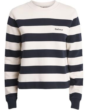 Barbour Cotton Stripe Aylesby Sweatshirt - Blue
