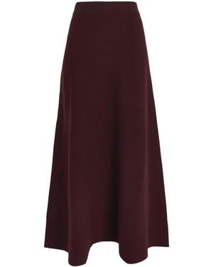 Max Mara Wool-Cashmere Knitted Midi Skirt - Purple