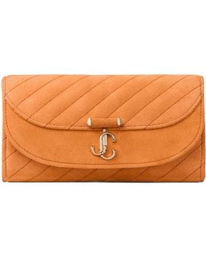 Jimmy Choo Curve Leather Chain Wallet - Orange