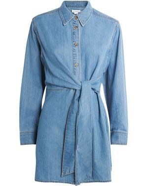 GOOD AMERICAN Denim Mini Shirt Dress - Blue