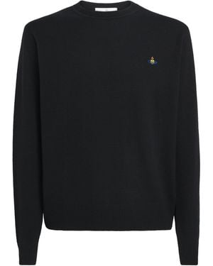 Vivienne Westwood Merino Wool-Cashmere Orb Alex Sweater - Black