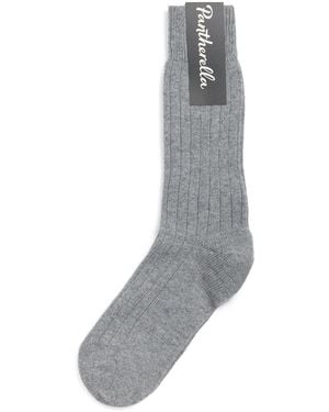 Pantherella Cashmere-Blend Waddington Socks - Gray