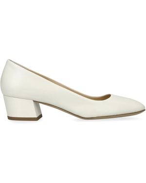 Gabriela Hearst Leather Agathe Heeled Pumps 50 - Natural