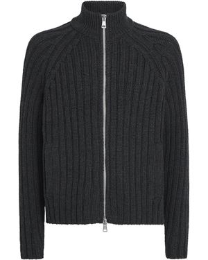 Our Legacy Merino Wool Zip-Up Cardigan - Black
