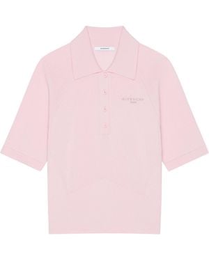 Givenchy Cotton-Silk Polo Shirt - Pink