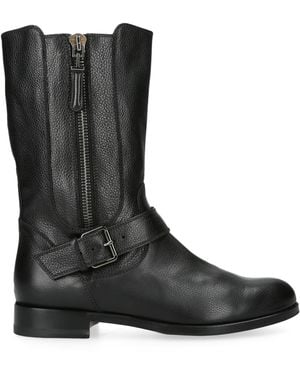 Tom Ford Grained Leather Ankle Boots - Black