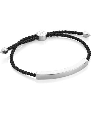 Monica Vinader Sterling Linear Bold Cord Bracelet - Brown