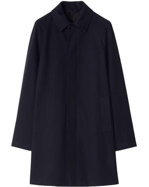 Burberry Cashmere Mid-Length Car Coat - Blue