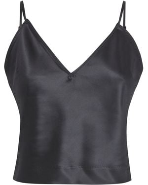 Skims Satin Cropped Cami Top - Grey