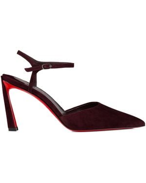 Christian Louboutin Condora Riviera Suede Pumps 85 - Red