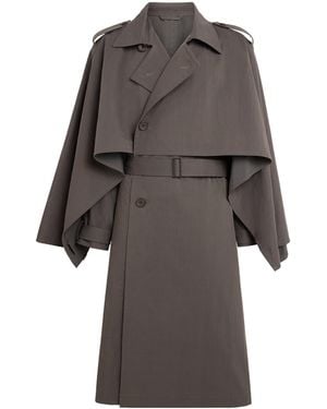 IM MEN Overlap Trench Coat - Gray