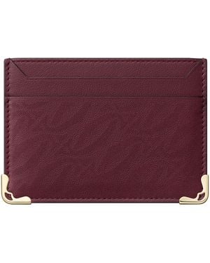 Cartier Leather Must De Double Card Holder - Purple