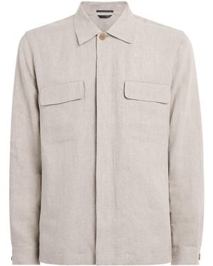 Sunspel Linen Overshirt - Grey