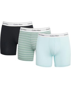 Calvin Klein Stretch-Cotton Icon Boxer Briefs - Blue