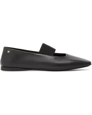 Max Mara Nappa Leather Ballet Flats - Black