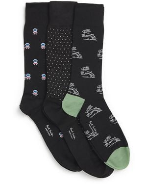 Paul Smith Cotton-Blend Socks - Black