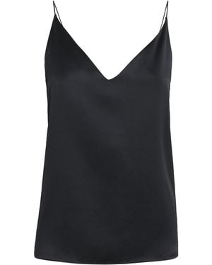 Eleventy Silk V-Neck Cami Top - Black