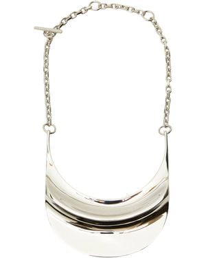 Max Mara Crescent Necklace - White