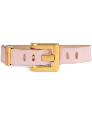 Balmain Leather Anthem Belt - Pink