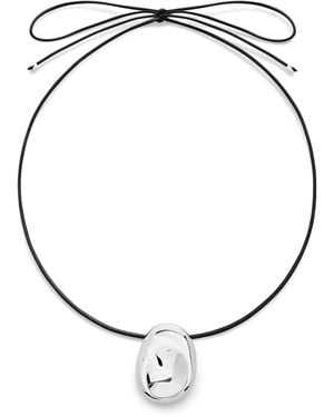 Monica Vinader Sterling Aria Cord Necklace - Metallic