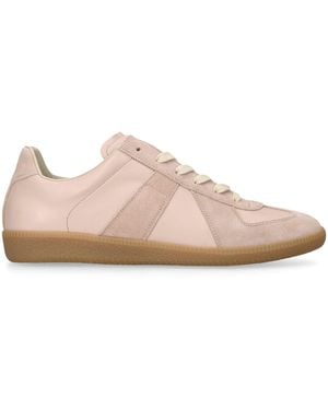 Maison Margiela Leather-Suede Replica Trainers - Pink