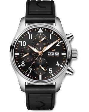 IWC Schaffhausen Stainless Steel Pilot's Apxgp Chronograph Watch - Black