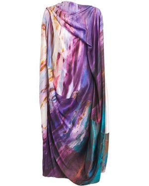 ROKSANDA Silk Robina Kaftan Maxi Dress - Purple