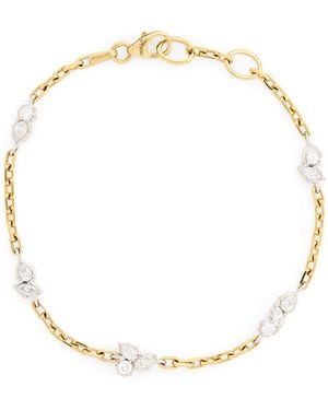 Jade Trau Platinum And Diamond Posey Station Bracelet - Metallic