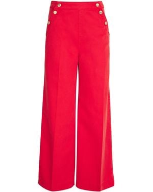 Claudie Pierlot Wide-Leg Jeans - Red