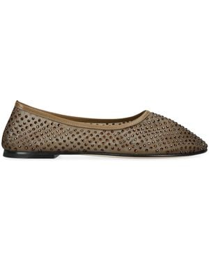 Dear Frances Embellished Balla Ballet Flats - Brown