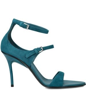 Alaïa Suede Drop Strappy Sandals 90 - Blue
