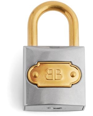 Balenciaga Bb Padlock Charm - Metallic