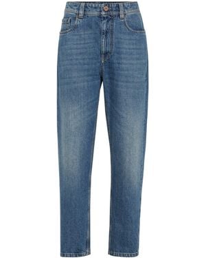 Brunello Cucinelli Baggy Tapered Jeans - Blue