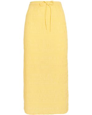 Polo Ralph Lauren Smocked Midi Skirt - Yellow