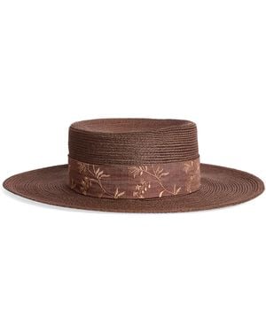 Eleventy Linen Hat - Brown