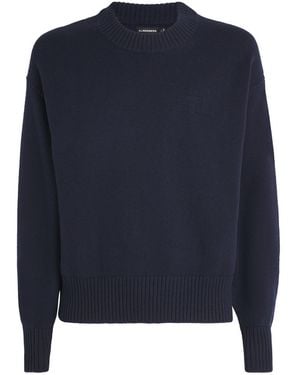 J.Lindeberg Wool-Bci Cotton Eddy Sweater - Blue
