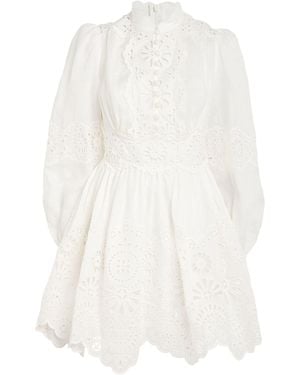 Zimmermann Broderie Anglaise Mini Dress - White