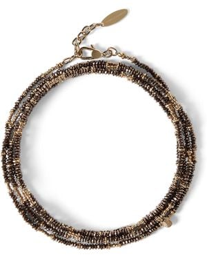 Brunello Cucinelli Sterling Monili Wrap Bracelet - Metallic