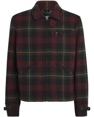 Polo Ralph Lauren Wool-Blend Plaid Jacket - Black