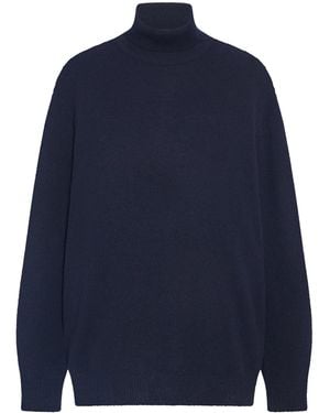 The Row Priit Cashmere Rollneck Jumper - Blue