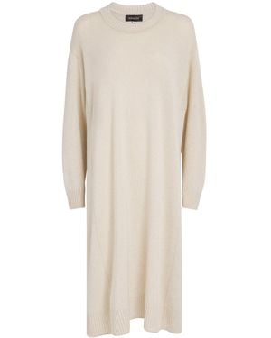 Eskandar Cashmere A-Line Midi Dress - Natural