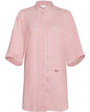 Stella McCartney Organic Silk Stripe Shirt - Pink