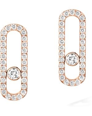 Messika Move Uno And Diamond Stud Earrings - Metallic