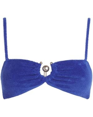 Christopher Esber Towelling Orbit Bikini Top - Blue