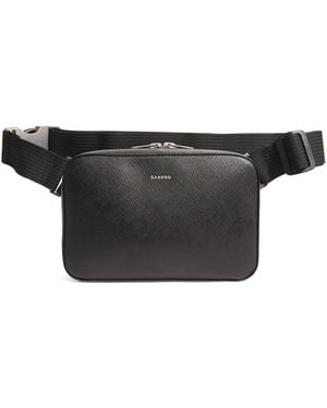 Sandro Small Reconstituted Leather Cross-Body Bag - Black