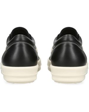 Rick Owens Lamb Leather Low-Top Sneakers With Calf Leather