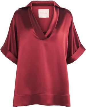 ROKSANDA Satin Enira Top - Red