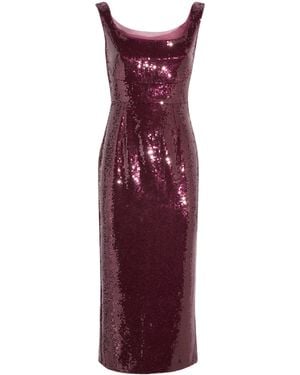 Roland Mouret Sequin-Embellished Midi Dress - Purple