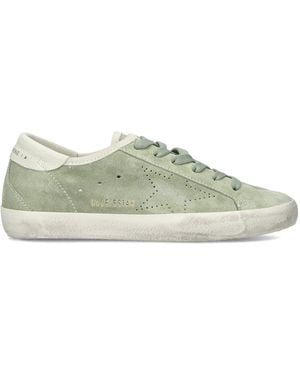 Golden Goose Suede Super Star Sneakers - Green