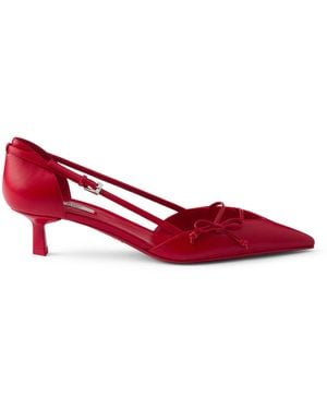 Prada Leather Open-Side Court Shoes 45 - Red